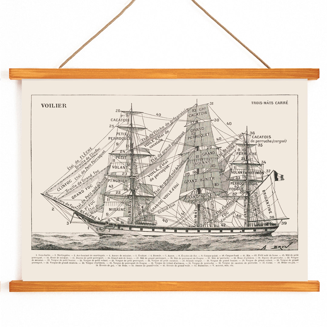 , with wooden magnetic frame on white background