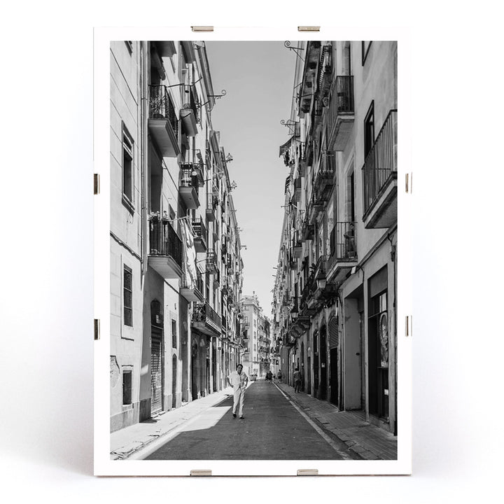 , framed and displayed in modern living room decor