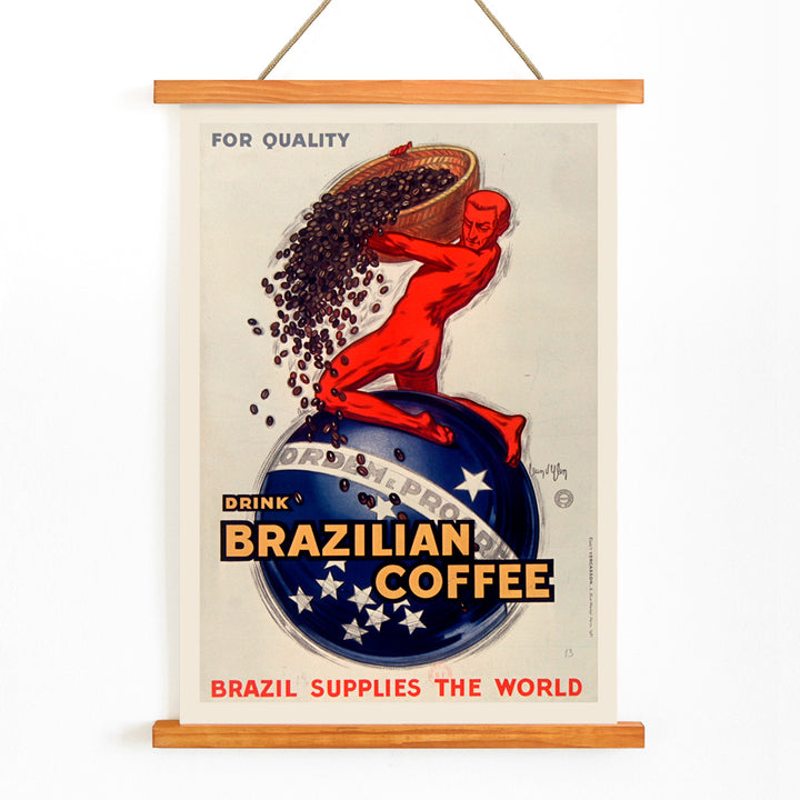 , with wooden magnetic frame on white background