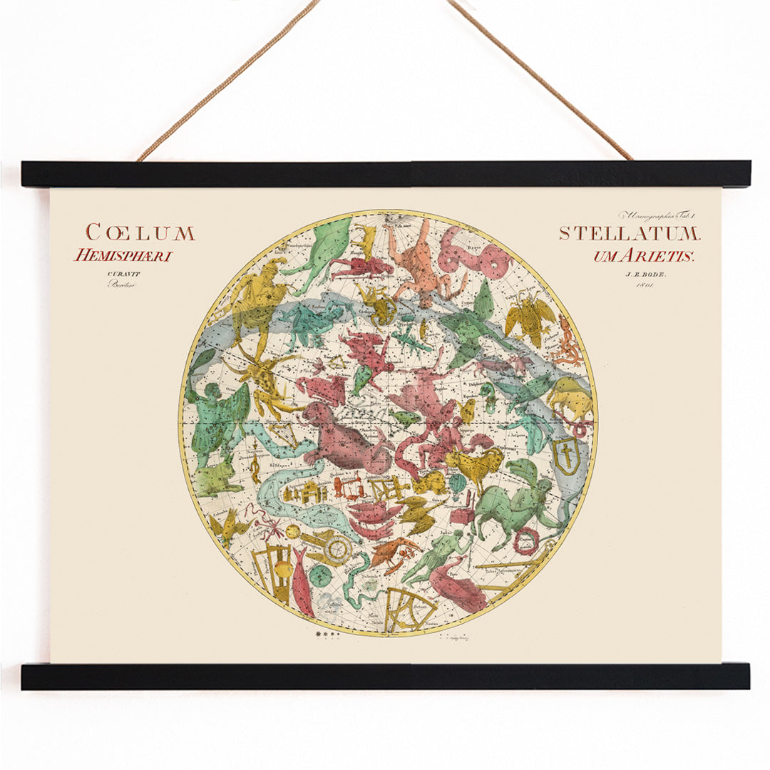 , with wooden magnetic frame on white background