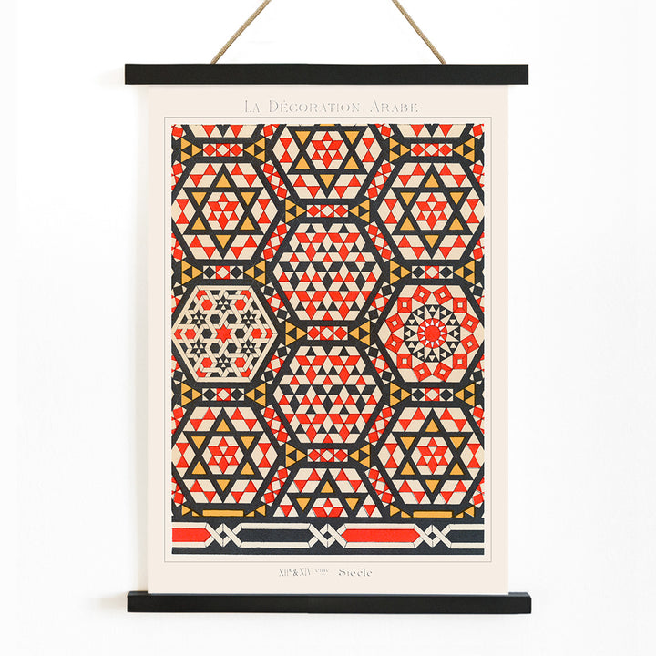 , with wooden magnetic frame on white background