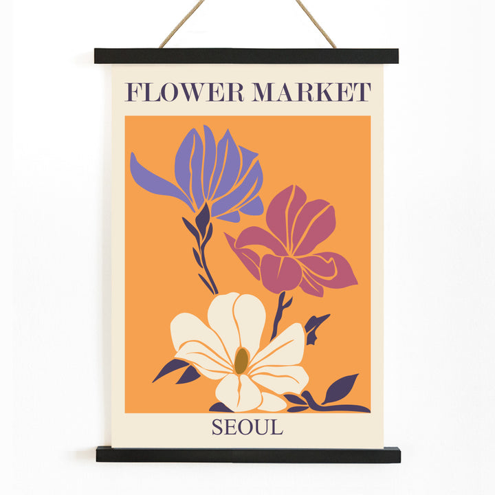 , with wooden magnetic frame on white background