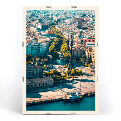 , framed and displayed in modern living room decor