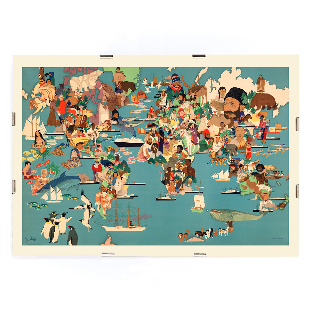 , framed and displayed in modern living room decor