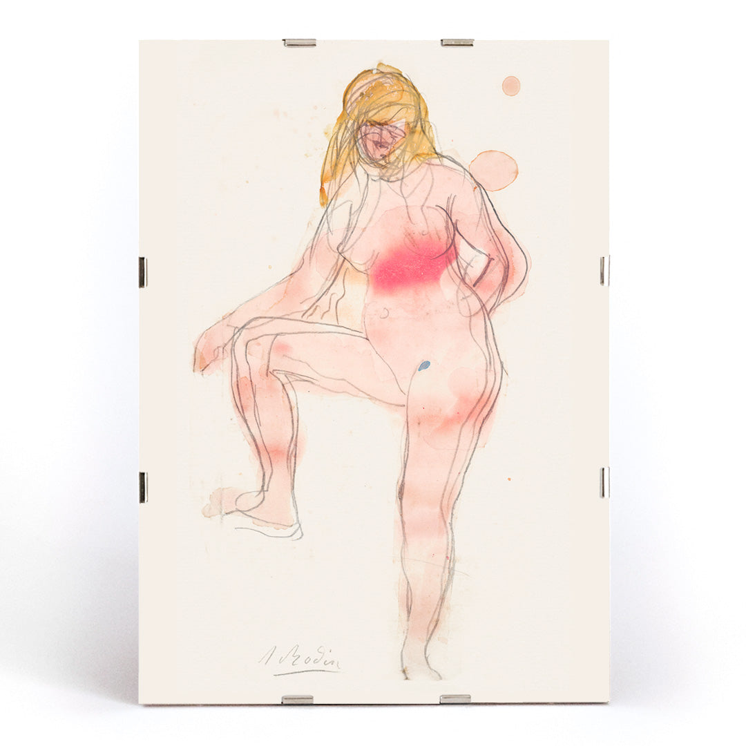 , framed and displayed in modern living room decor