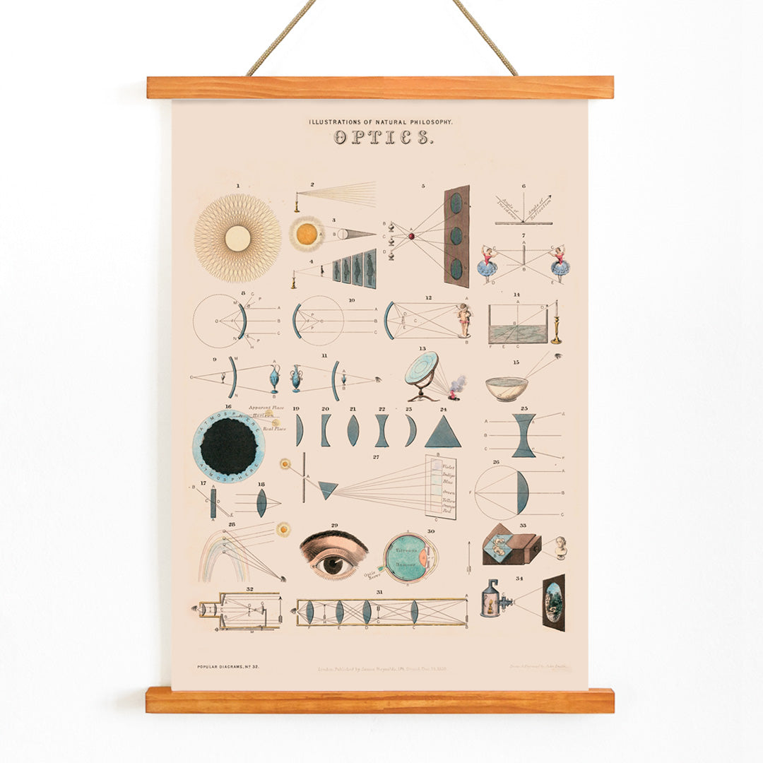 , with wooden magnetic frame on white background