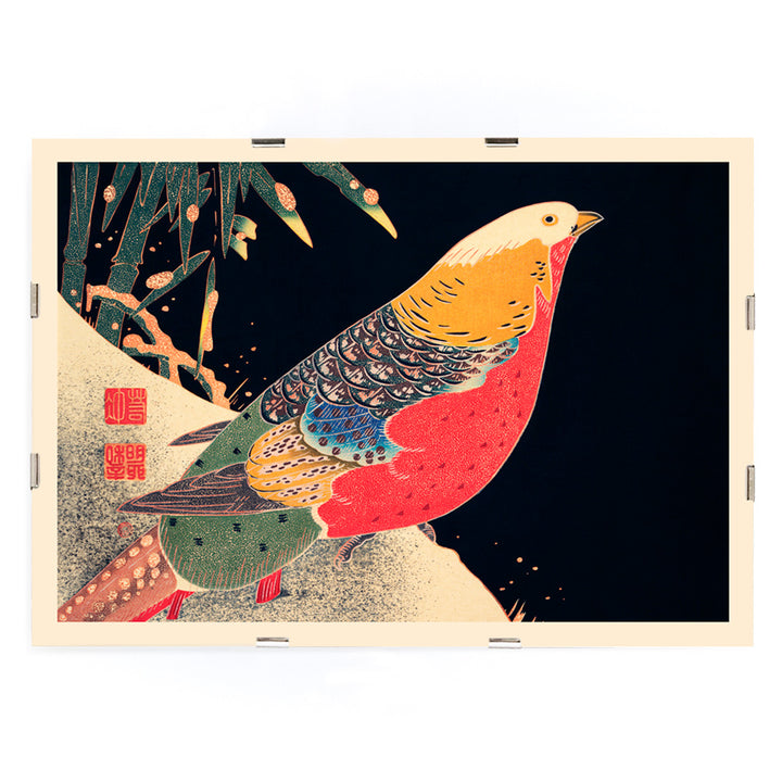 , framed and displayed in modern living room decor