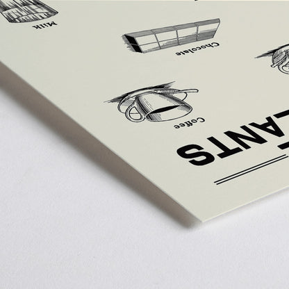 Closeup detail of Dominion Scientific Temperance Committee illustration and poster promoting prohibition and safe alternatives to alcohol such as tea coffee chocolate hot water and milk