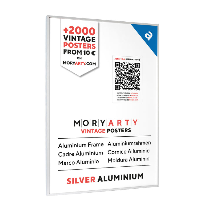 Silver aluminium picture frame with clean lines and a subtle metallic finish, suitable for displaying photos or artwork in a modern interior., full front picture